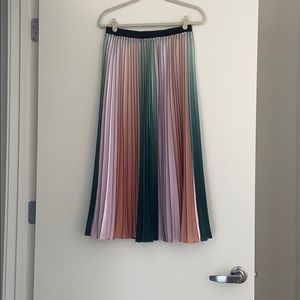 Ted Baker stripe pleat midi skirt